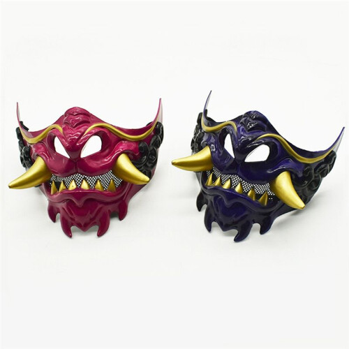 Halloween Japanese Samurai  Devil Mask Halloween Devil  Role Playing Horror Devil  Thick Mask 2