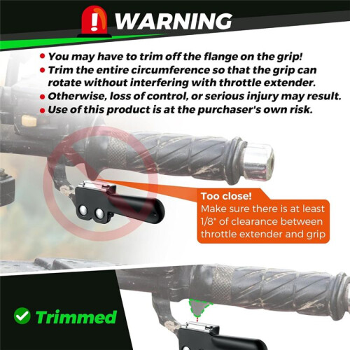 ATV Throttle Extender, Thumb Throttle Master for ATV, Provides Reliable and Comfortable Control