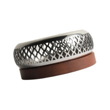 Support de théière chauffe-thé en acier inoxydable-grand argent
