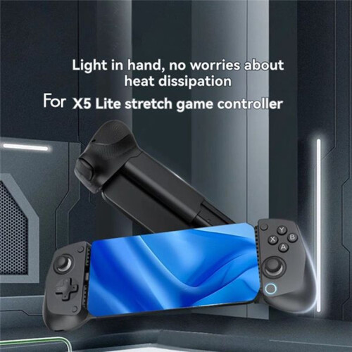 Game X5 Lite Mobile Gaming Controller for  & Android Hall Effect Joystick Portable Gamepad Black