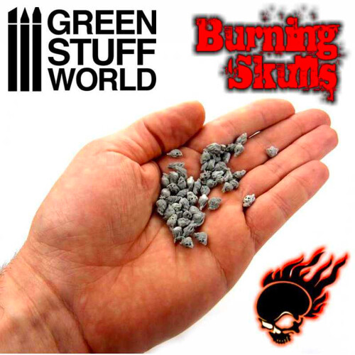Green Stuff World 1498 Resin Burning Skulls x50 1