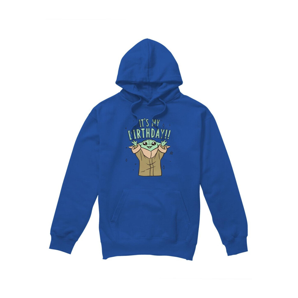 Star Wars (L, Royal ) Mens It's My Birthday Hoodie Blue