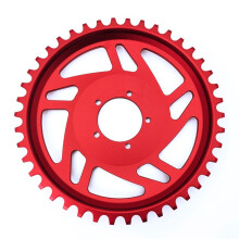 Kettingblad Tandwiel 42T voor Bafang BBSHD Mid Drive Motor Elektrische Fiets Vervanging Kettingwiel Protector, Rood