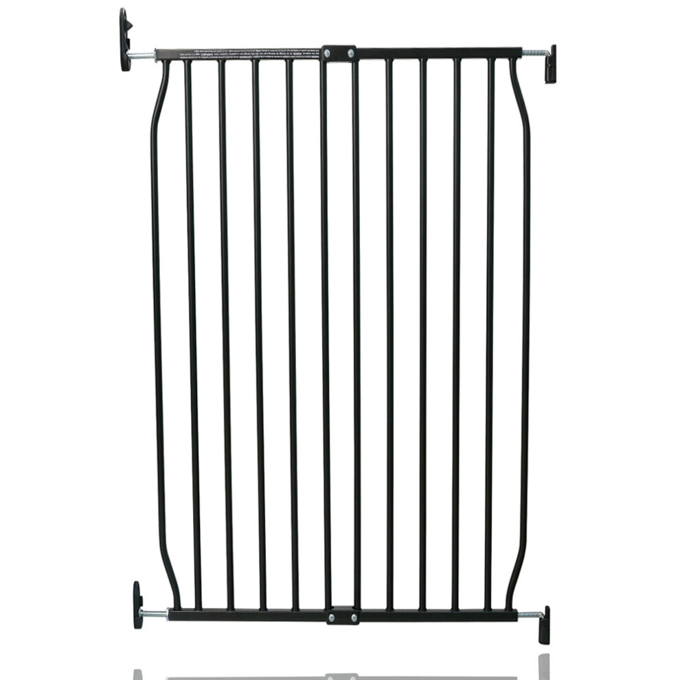 Safetots (70Cm - 80Cm, ) Extra Tall Eco Screw Fit Baby Gate Black