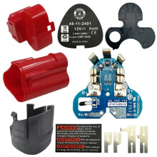 Placa de circuito de proteção PCB com caixa de plástico para bateria de lítio M12 para bateria de íons de lítio  12V 1,3Ah 1,5Ah 48-11-2411