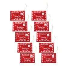 10 Stück Weihnachtsumschläge aus Non-Woven-Gewebe, Feiertags-Geld- und Geschenkkartenhalter, Rot
