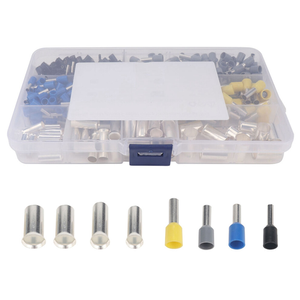 390Pcs Awg (2 4 6 8 10 12 14 16) Wire Ferrules Kits Crimp Terminal Connector Sleeves Crimping Tool 6034191795142