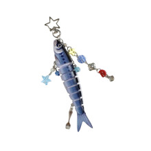 Porte-clés à la mode en résine Texture poisson, adapté-Modèle E