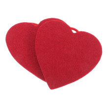 4Pcs Red Felt Heart Bracelets Valentine's Day Party Kids Performance