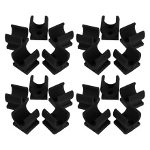 20St Zwarte PP Plastic Buisclips Toiletstoel Bevestiging Thuis