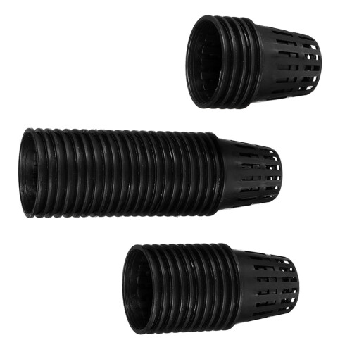 300Pcs Black Plastic Net Pots Hydroponic Garden Containers for Plants 1