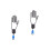 2Pcs Hanging Golf Glove Rack Blue PP Aluminum Glove Protector 6
