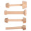4Sets Beige Wooden Egg Tart Mold Tamper Double-Sided DIY Baking Tools 1