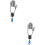 2Pcs Hanging Golf Glove Rack Blue PP Aluminum Glove Protector 8