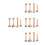 4Sets Beige Wooden Egg Tart Mold Tamper Double-Sided DIY Baking Tools 10