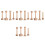 4Sets Beige Wooden Egg Tart Mold Tamper Double-Sided DIY Baking Tools 4