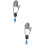 2Pcs Hanging Golf Glove Rack Blue PP Aluminum Glove Protector 9