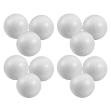 60Pcs Blank Foam Balls White Lightweight for Handmade DIY Decorations