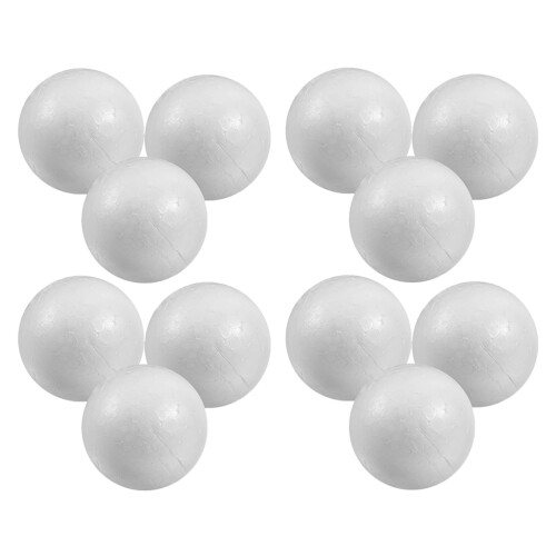 60Pcs Blank Foam Balls White Lightweight for Handmade DIY Decorations