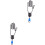 2Pcs Hanging Golf Glove Rack Blue PP Aluminum Glove Protector 5