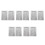 10Pcs Beginner Braille Alphabet Board Silver Metal for Blind Education 8