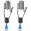 2Pcs Hanging Golf Glove Rack Blue PP Aluminum Glove Protector 4