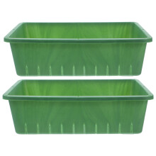 10Pcs Plastic Green Nursery Tray for Succulents and Flowers