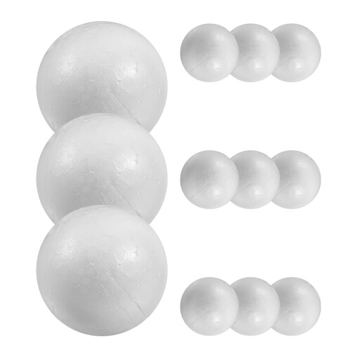 60Pcs Blank Foam Balls White Lightweight for Handmade DIY Decorations 1