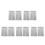 10Pcs Beginner Braille Alphabet Board Silver Metal for Blind Education 10