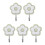 5Pcs Mini Ps Adhesive Hooks - Decorative Flower Shaped Wall Hangers 1