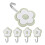 5Pcs Mini Ps Adhesive Hooks - Decorative Flower Shaped Wall Hangers 8