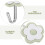 5Pcs Mini Ps Adhesive Hooks - Decorative Flower Shaped Wall Hangers 7