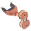2Pcs Durable Ukulele Wall Hanger Brown Wood ABS Lock 1
