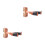 2Pcs Durable Ukulele Wall Hanger Brown Wood ABS Lock 6