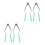 4Pcs Green Cake Cutting Device Stainless Steel Pastry Server Tool 7