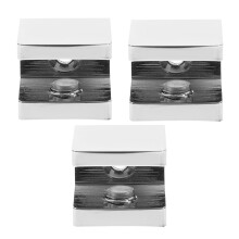 9Pcs Floating Glass Shelf Brackets Silver Adjustable Copper Holders