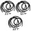 3Sets Tear-Resistant Rubber Windshield Washer Hose Kit with Connectors 5
