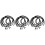 3Sets Tear-Resistant Rubber Windshield Washer Hose Kit with Connectors 6