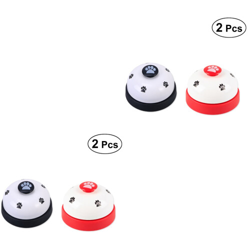 4Pcs Puppy Training Bells Flat Button Plastic Bells for Dogs Assorted 2