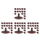 200Pcs Adjustable Brown Plastic Tree Base for Home Craft and Diorama 7