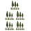 60Pcs Durable Plastic Model Trees Green for Scenic Train Layouts Decor 9