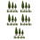 60Pcs Durable Plastic Model Trees Green for Scenic Train Layouts Decor 6