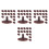 200Pcs Adjustable Brown Plastic Tree Base for Home Craft and Diorama 10