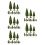 60Pcs Durable Plastic Model Trees Green for Scenic Train Layouts Decor 7