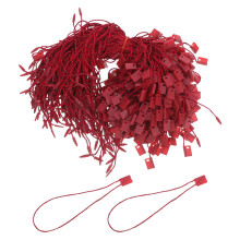 1000Pcs Plastic Tag Strings Snap Lock Loop Durable Dark Red for Stores
