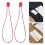 1000Pcs Plastic Tag Strings Snap Lock Loop Durable Dark Red for Stores 7