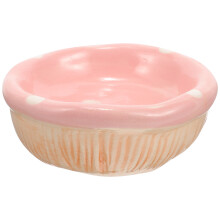 5Pcs Cute Pink Ceramic Hamster Food Bowls Compact and Washable