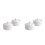 4Pcs White Round Ceramic Baking Bowls Ideal for Mousse and Cakes 8
