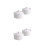 4Pcs White Round Ceramic Baking Bowls Ideal for Mousse and Cakes 4