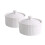 4Pcs White Round Ceramic Baking Bowls Ideal for Mousse and Cakes 3